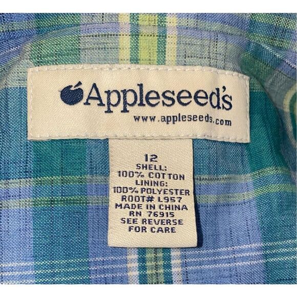 Appleseed’s Plaid 2-Button Blazer Sz. 12 Lined Lightweight Spring - Picture 6 of 9